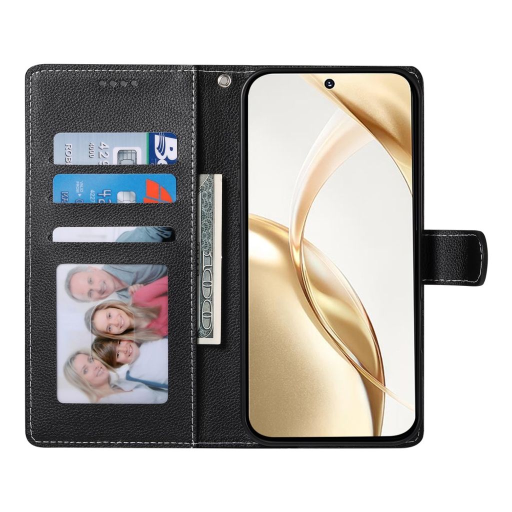 Xiaomi Poco C85x 5G/Redmi A7 Pro Plånboksfodral PU-läder - Svart