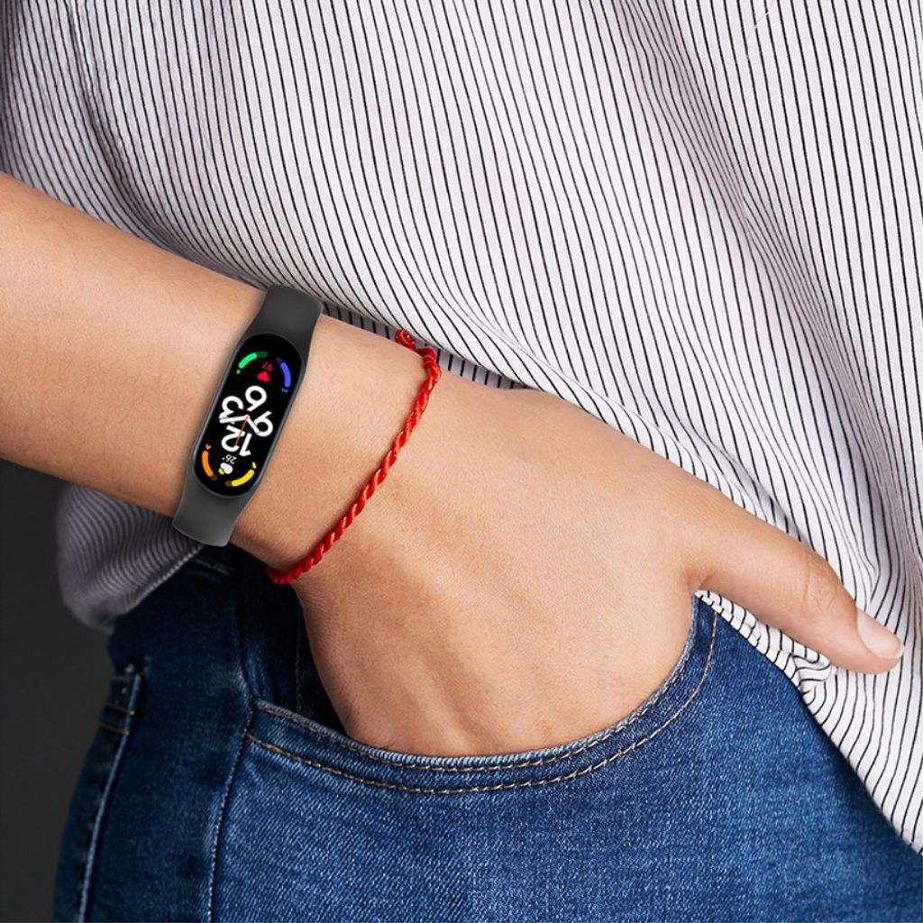 Xiaomi Mi Band 7/6/5 TPU-kellonranneke - Musta