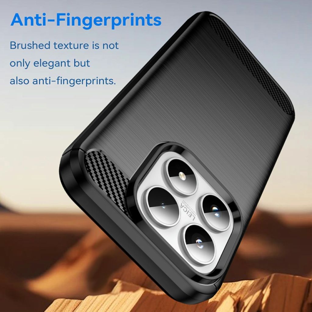 Xiaomi 17 Deksel Karbonfibertekstur TPU - Svart