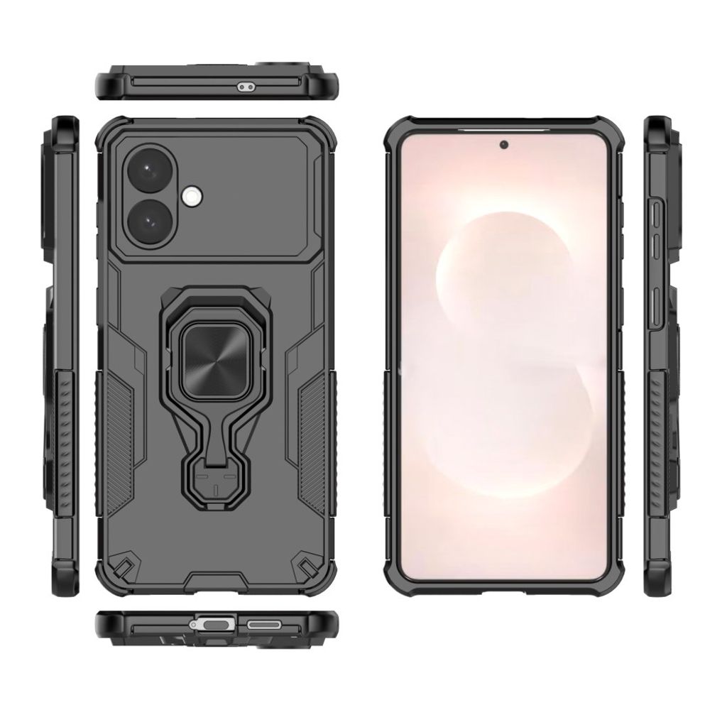 Samsung Galaxy S26 Edge Cover med Ringholder - Sort