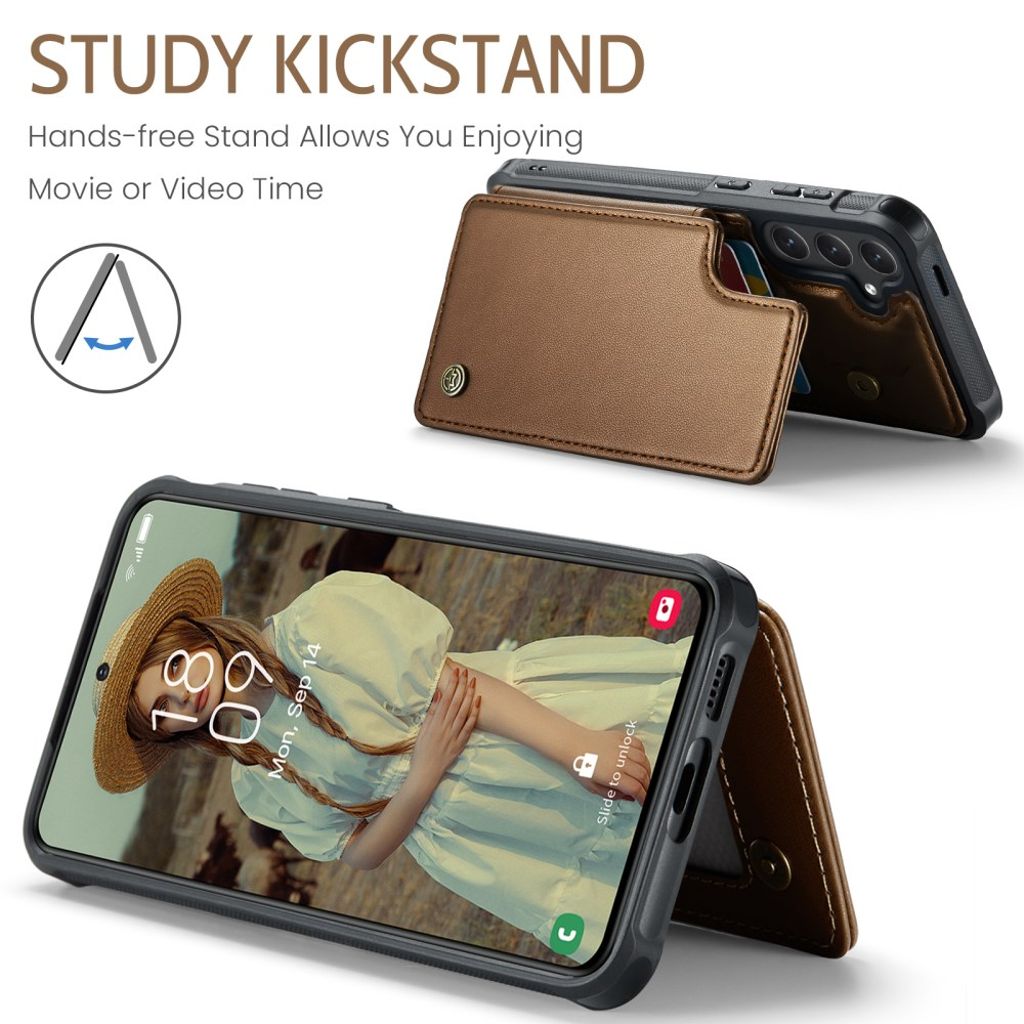 CASEME Samsung Galaxy S25 FE Skal med Plånbok - Brun