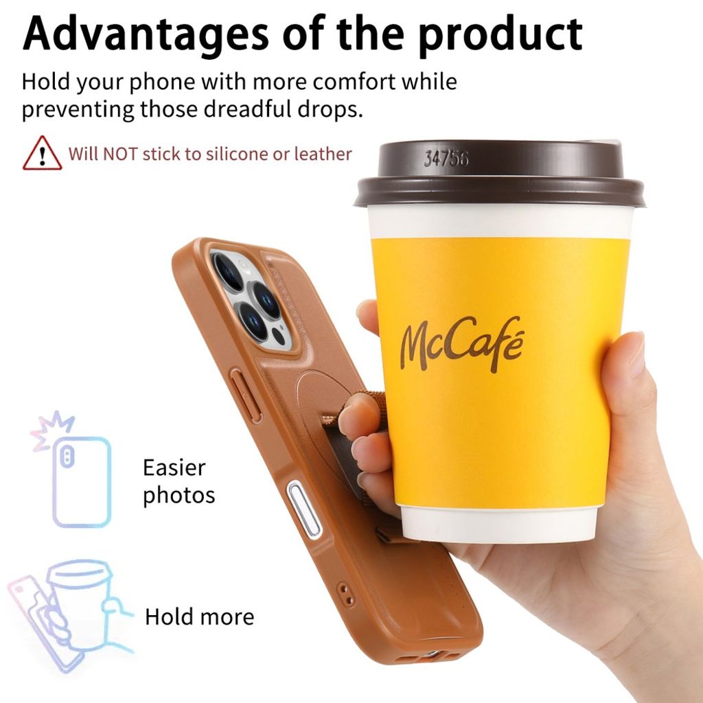 Caseneo iPhone 16 Pro Max Plånboksfodral RFID-blockerande – Brun