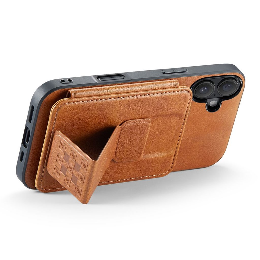 FIERRE SHANN iPhone 16 Skal med Kortfack - Brun