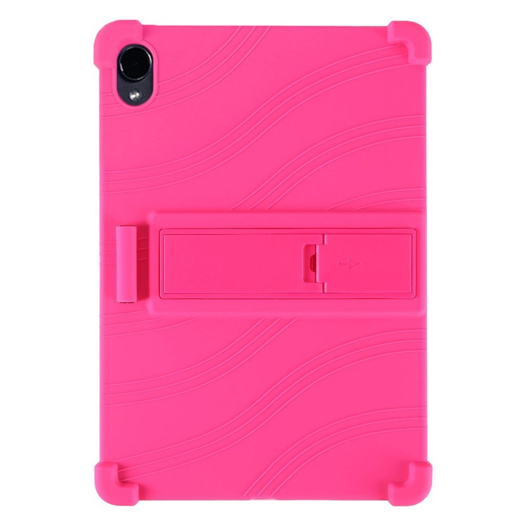 Samsung Galaxy Tab S12 Plus Silikonskal med stativ - Rosa
