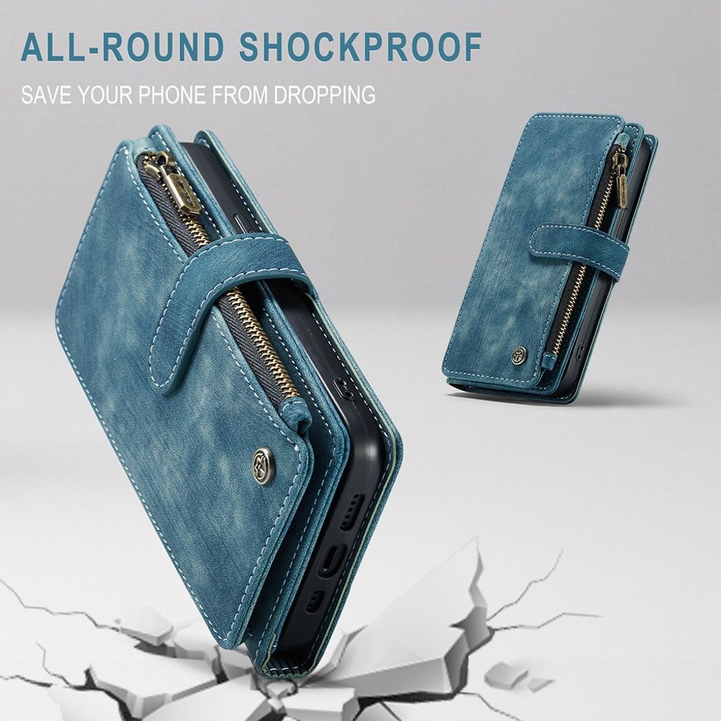 CASEME iPhone 13 Pro Lompakkokotelo Kortin Haltija - Sininen