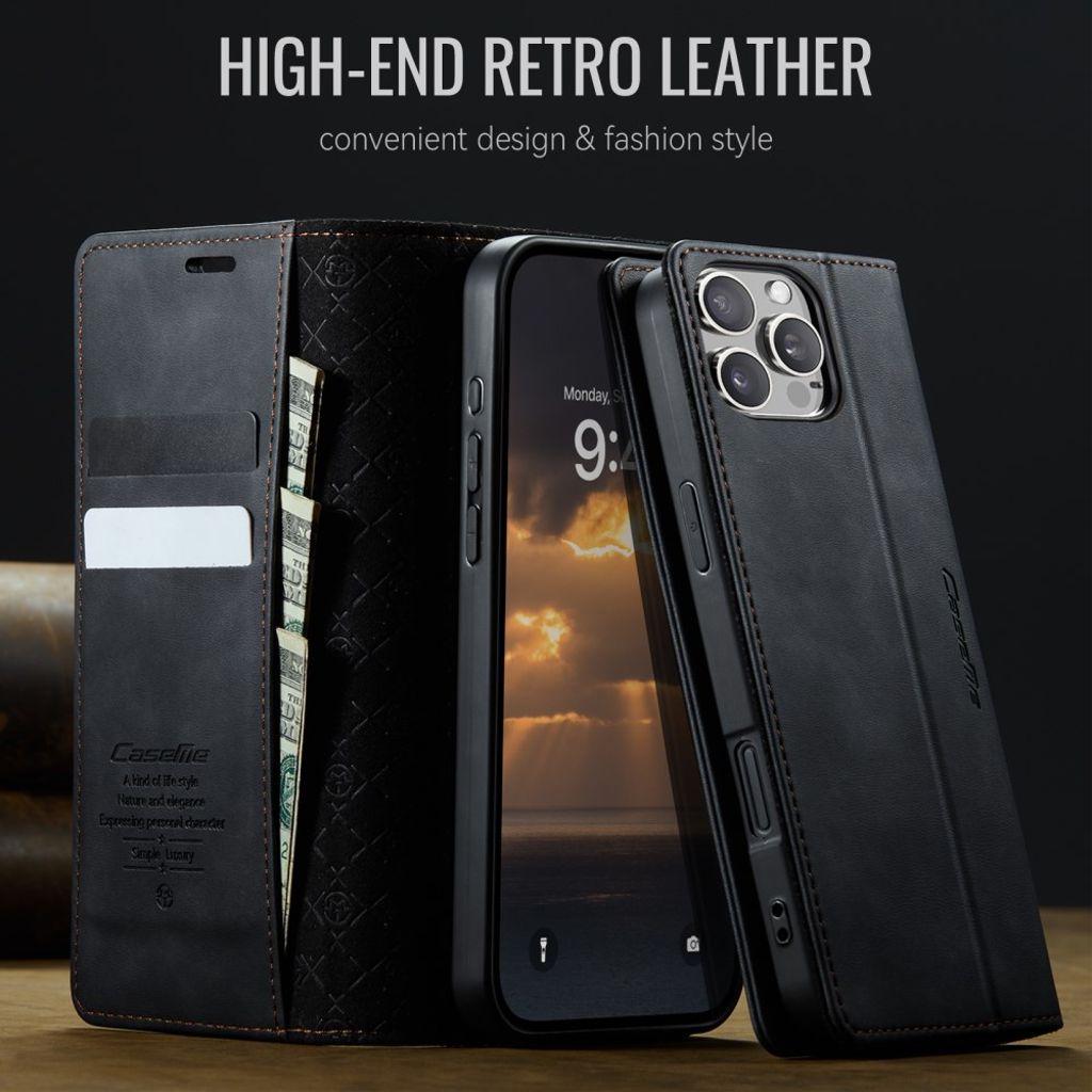 CASEME iPhone 16 Pro Etui med Stativ - Svart