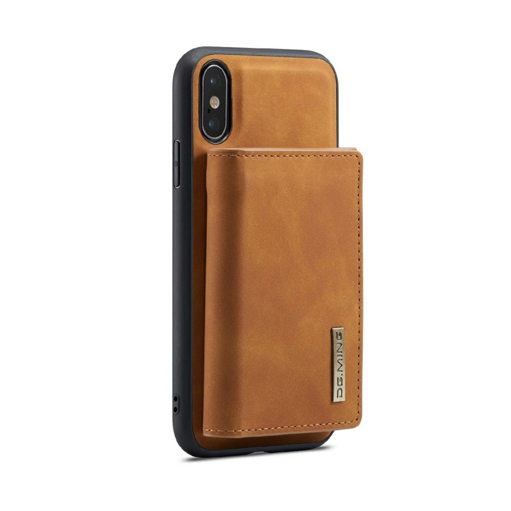 DG.MING iPhone X/XS Magneettinen Lompakkokuori – Ruskea