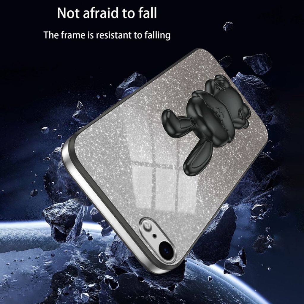 iPhone 6/7/8/SE 2020/2022 Skal med Stativ - Svart