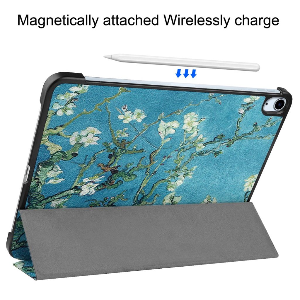 iPad Air 11" 2026/2025/2024 Tri-fold etui med mønster - Blå