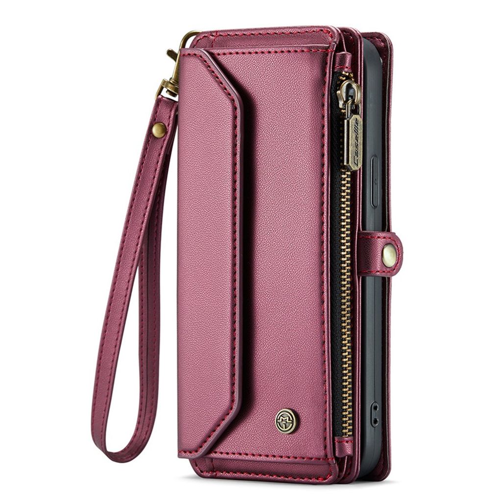 CASEME iPhone 15 Pro Max Fodral med 10 Kortfack - Röd