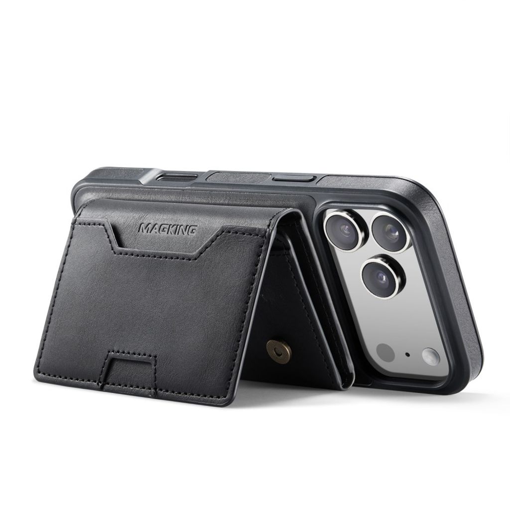 MAGKING iPhone 18 Pro Max/17 Pro Max MagSafe Kuori irrotettavalla lompakolla - Musta