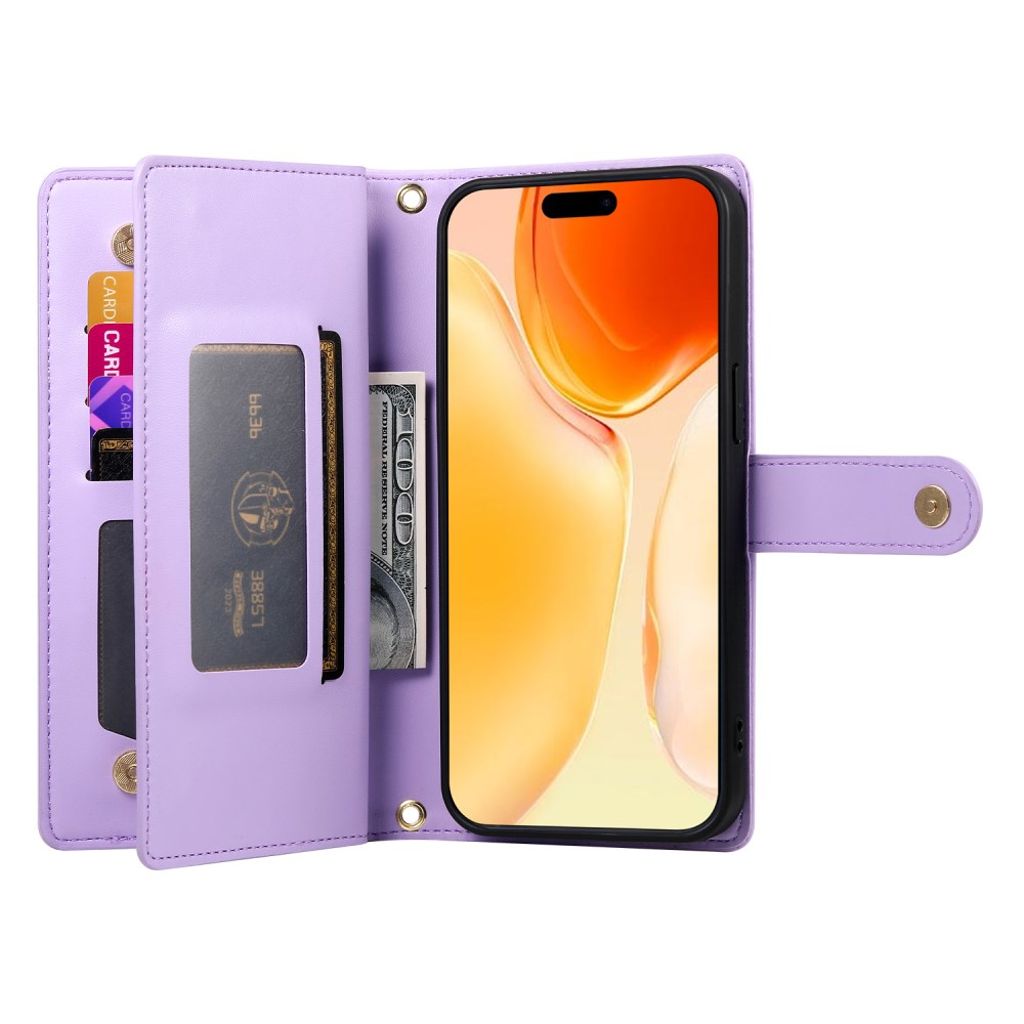iPhone 17 Lompakkokotelo Kantohihna - violetti