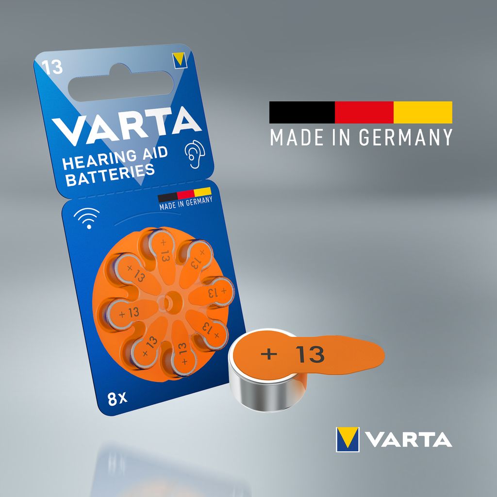 VARTA høreapparatbatterier 13, 8-pak