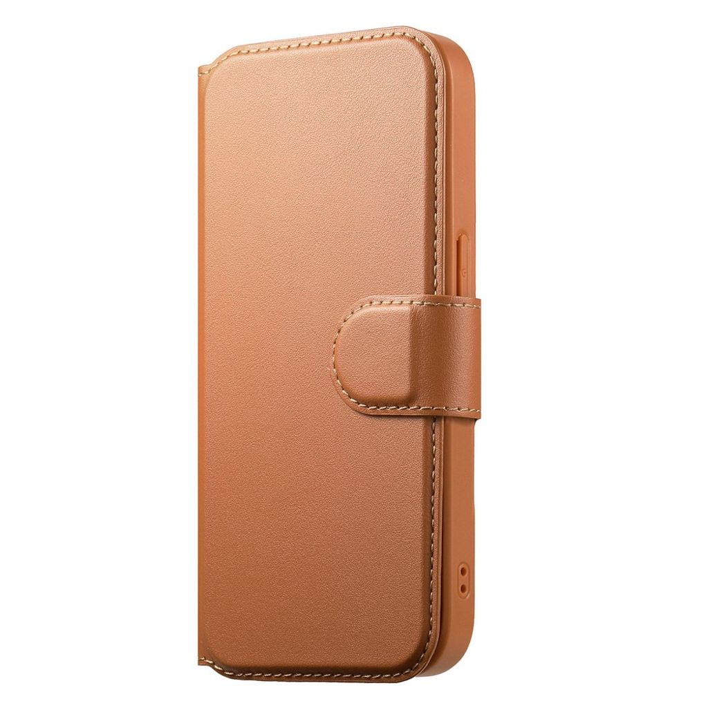 CASENEO iPhone 16e Magnetic Wallet Cover RFID Blocking – Brown