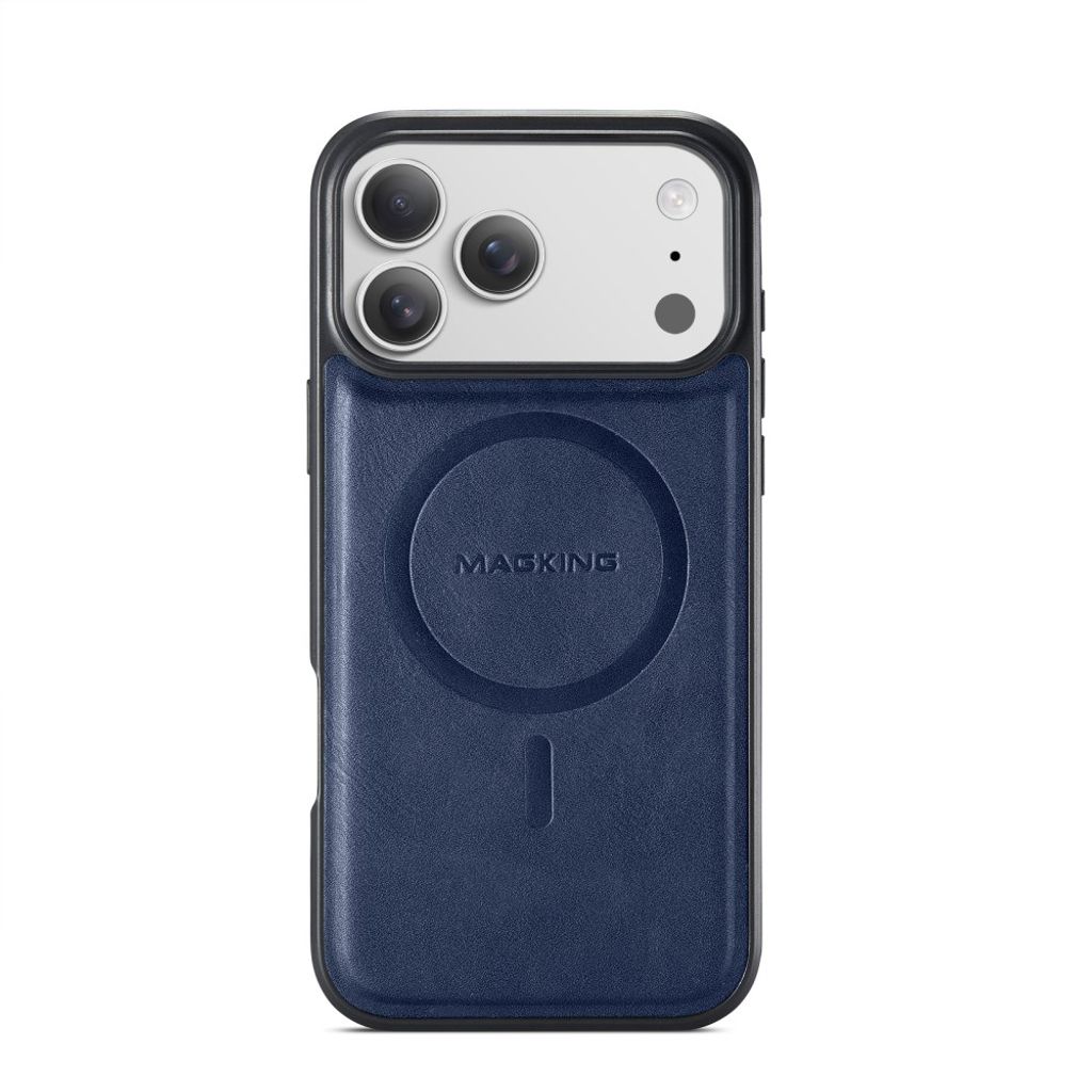 MAGKING K1 iPhone 18 Pro / 17 Pro MagSafe Skal i PU-läder - Blå