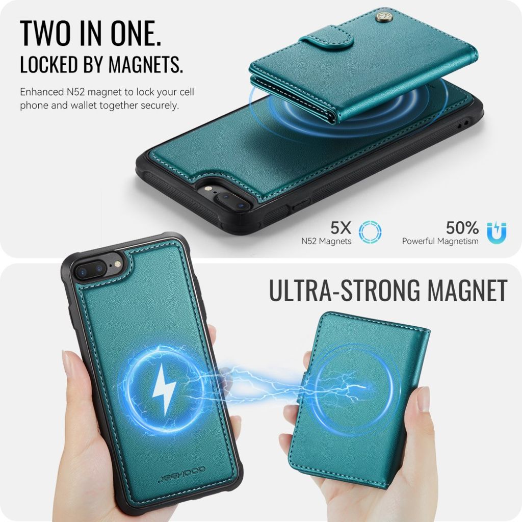 JEEHOOD iPhone 7 Plus / 8 Plus Cover med MagSafe - Grøn