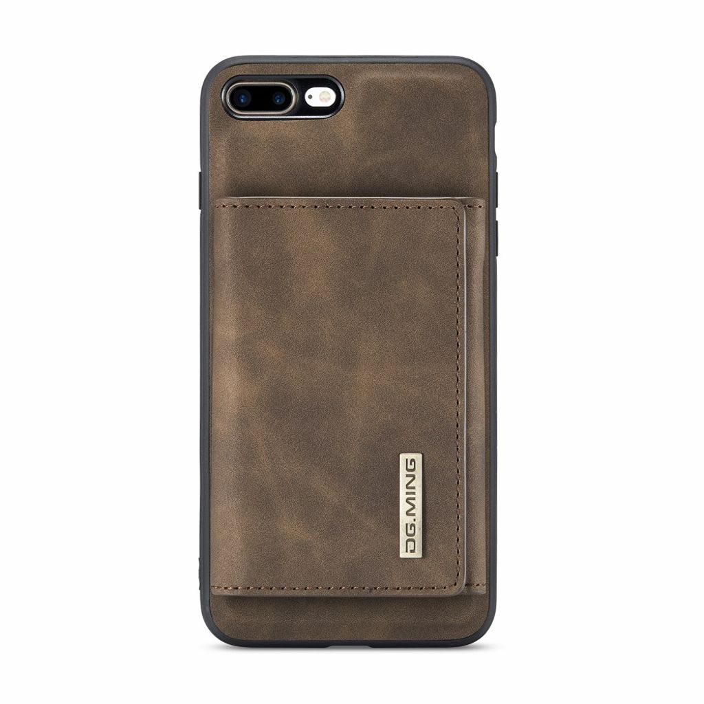 DG.MING iPhone 7 Plus / 8 Plus Skal med Plånbok - Mörkbrun
