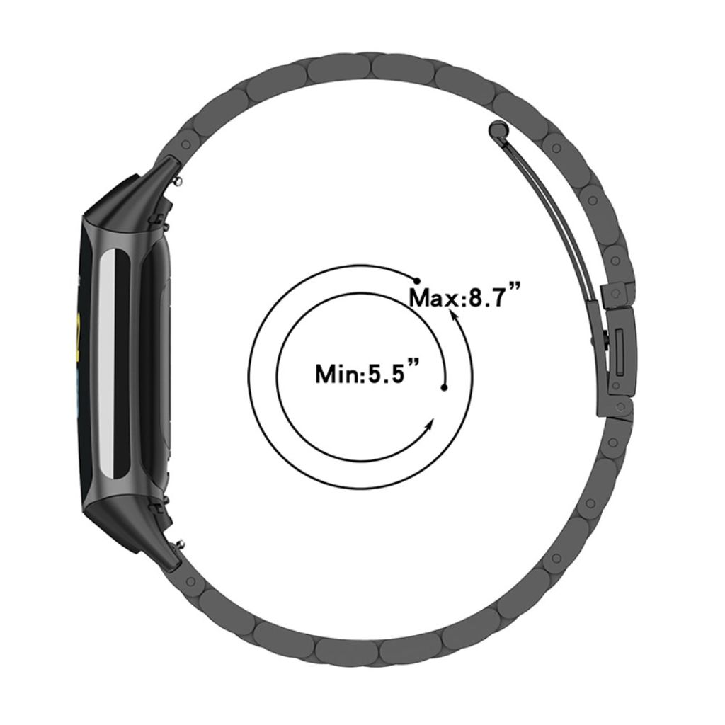 Fitbit Charge 6/5 Klokkereim i rustfritt stål - Rosegull