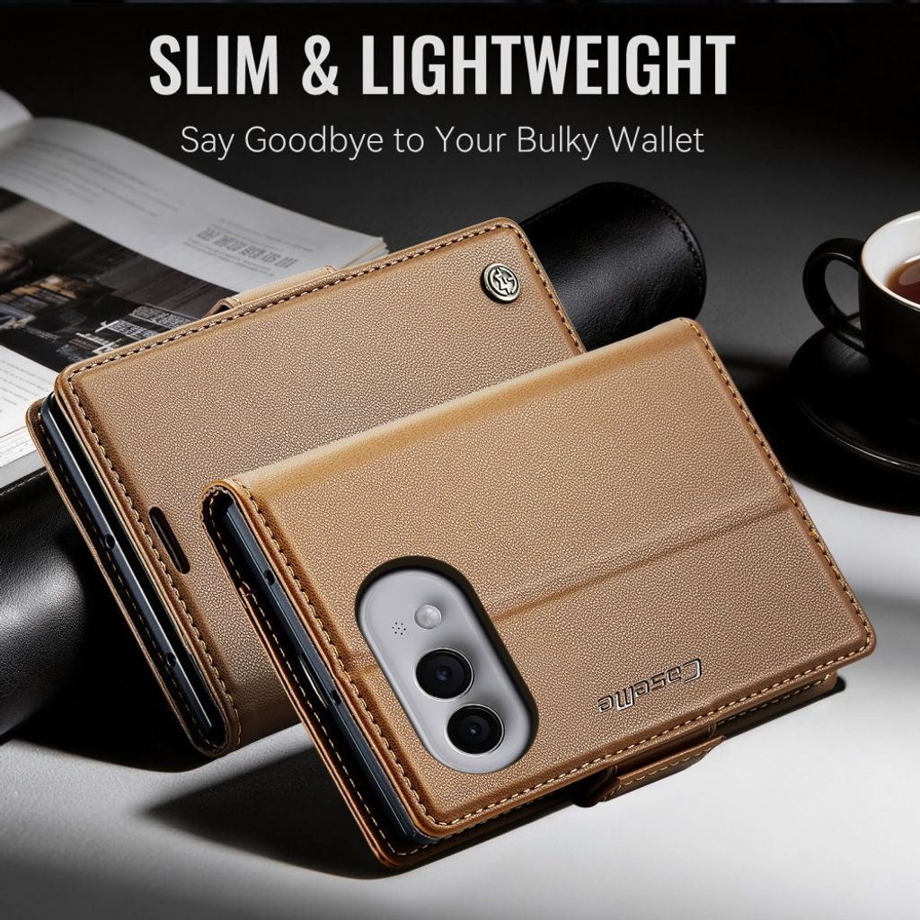 CASEME iPhone Duo Lompakkokotelo RFID-suojauksella - Ruskea