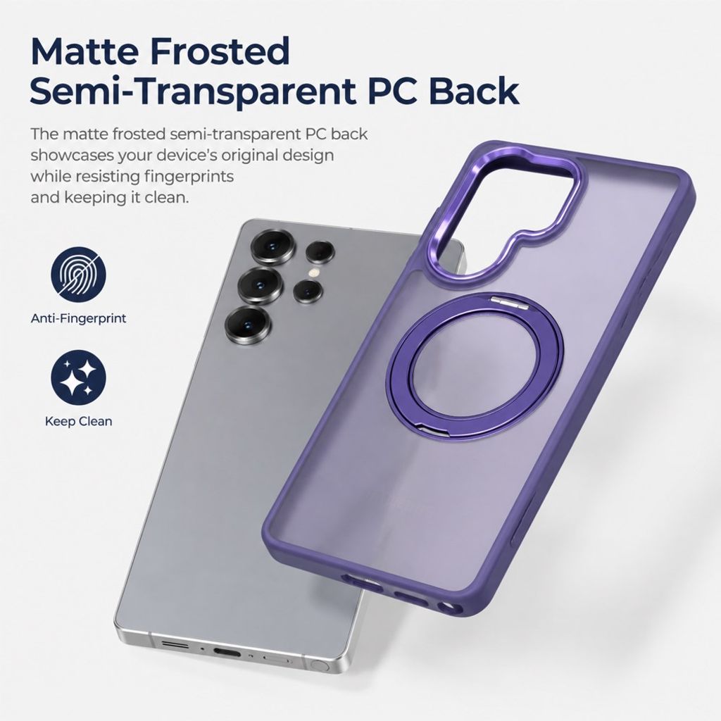 Samsung Galaxy S26 Ultra MagSafe Cover med ringstander - Lilla