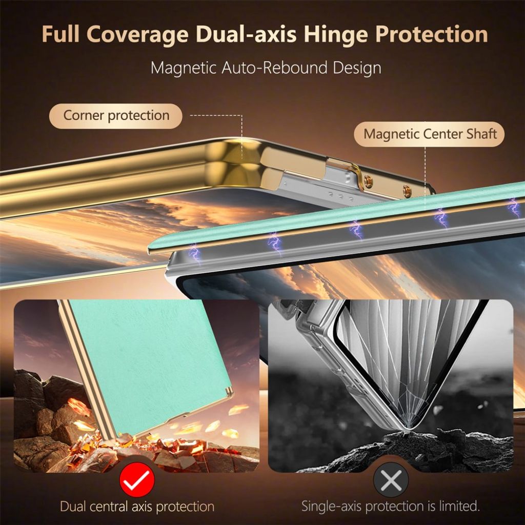 Samsung Galaxy Z Fold8 Ultra MagSafe Kuori PU-nahkaa - Vihreä
