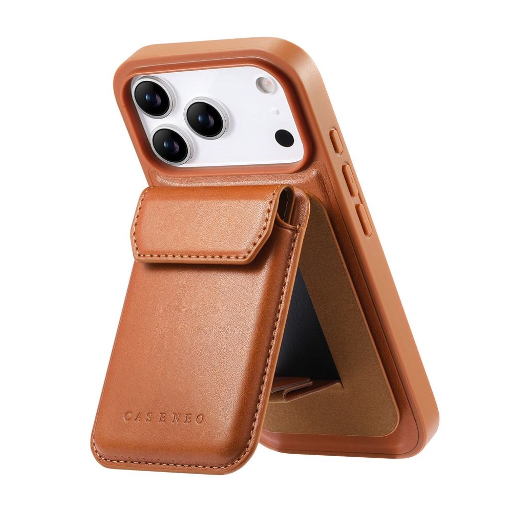 CASENEO iPhone 18 Pro Max/17 Pro Max MagSafe Lommebokdeksel - Brun