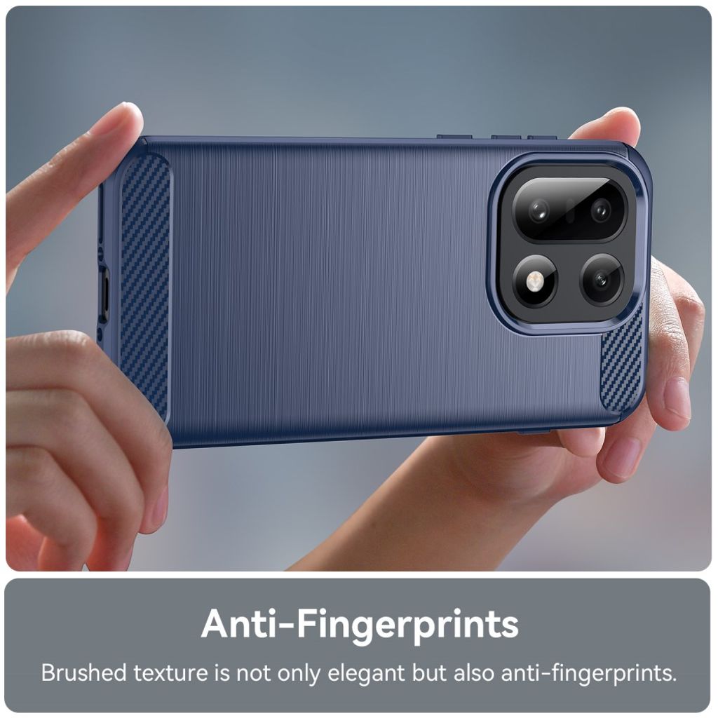 OnePlus 15 Cover Kulfiberstruktur - Blå