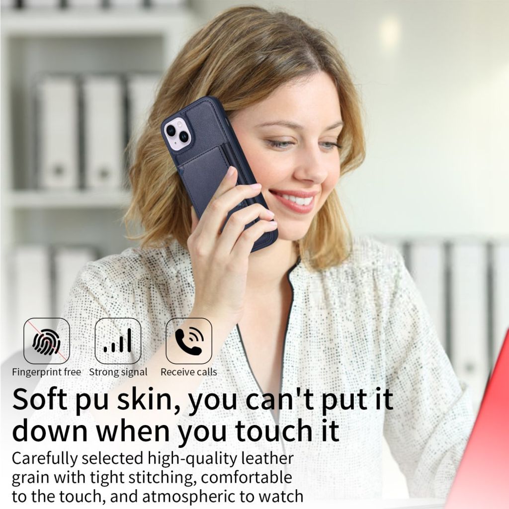 BETOPNICE iPhone 14 Plus MagSafe Lommebokdeksel - Blå