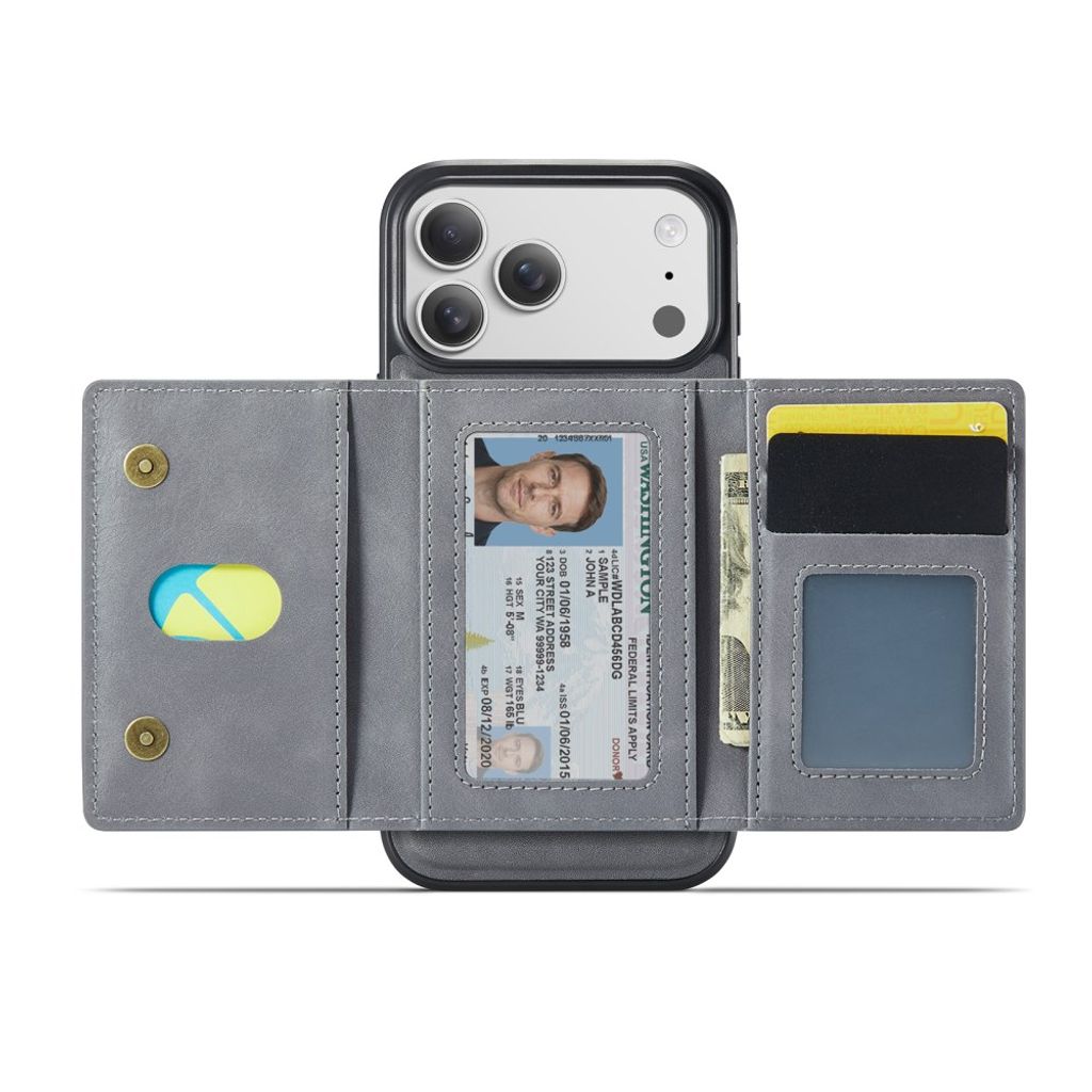 MAGKING iPhone 18 Pro Max/17 Pro Max MagSafe Kuori irrotettavalla lompakolla - Harmaa