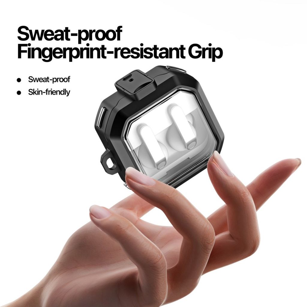 DUX DUCIS Samsung Galaxy Buds4/Buds4 Pro Kuori Metallihaakakiinnike - Musta