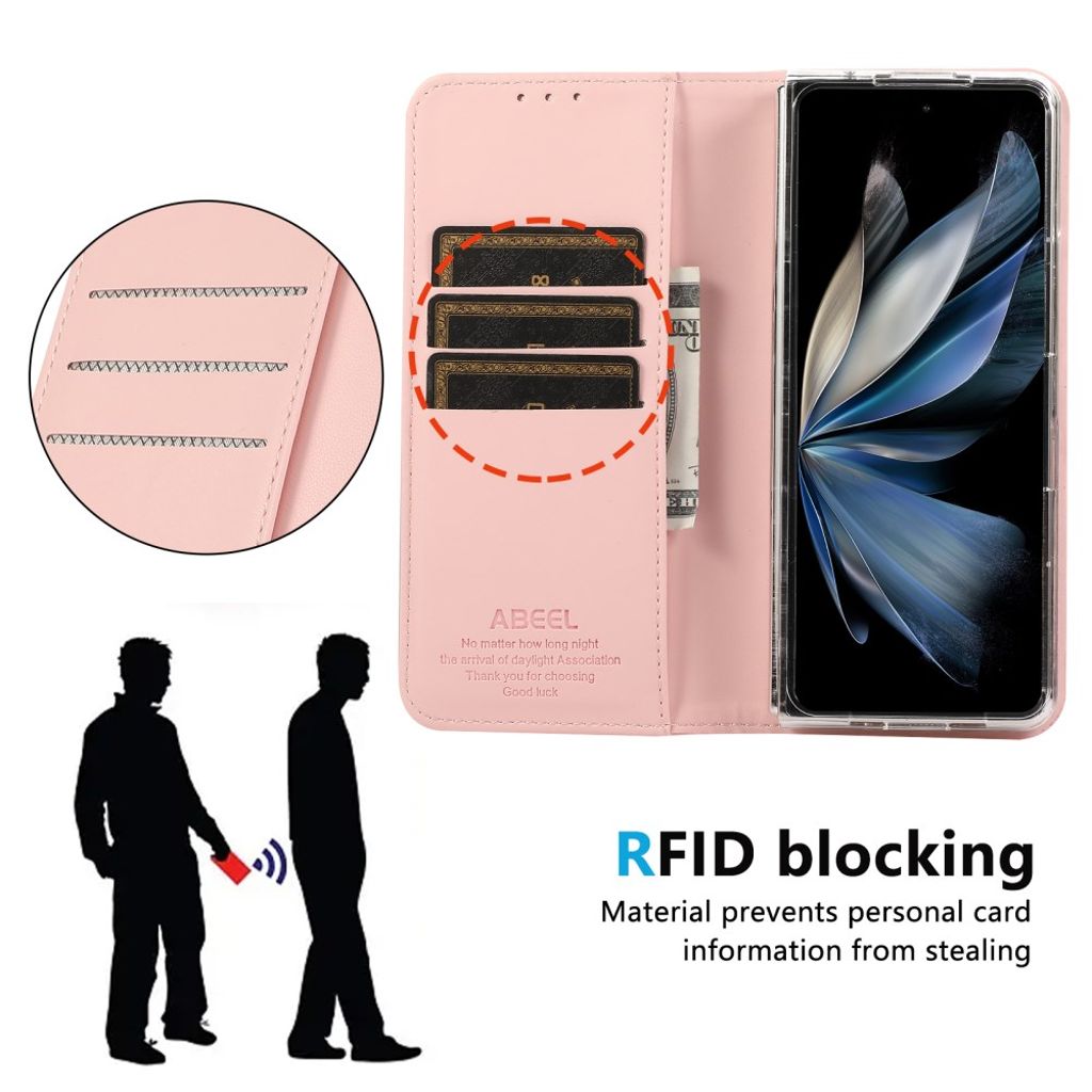 ABEEL Google Pixel 9 Pro Fold 5G Plånboksfodral - Rosa