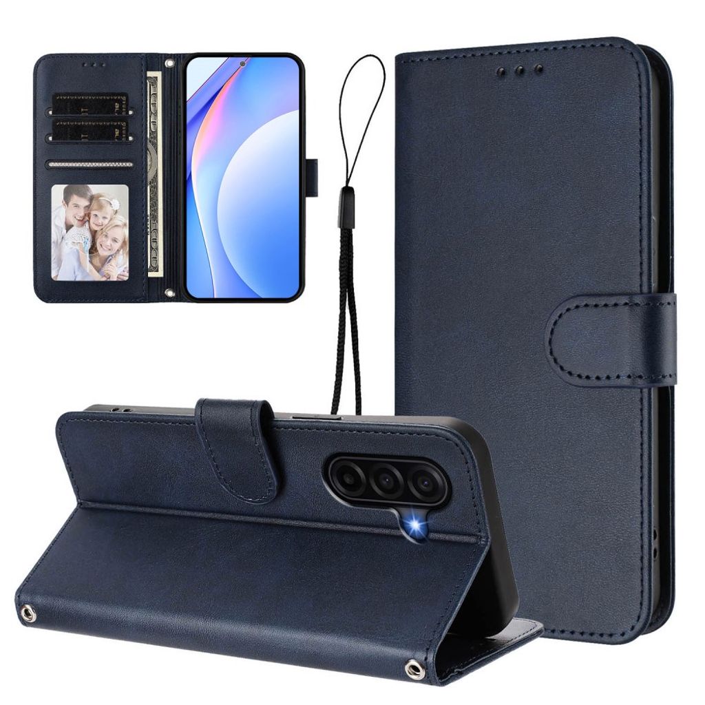 Samsung Galaxy A57 5G Plånboksfodral RFID-blockerande Stativ - Blå