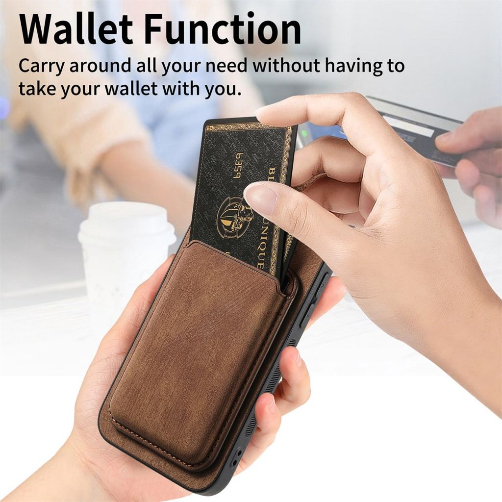 iPhone 13 MagSafe-yhteensopiva Lompakkokuori – Ruskea