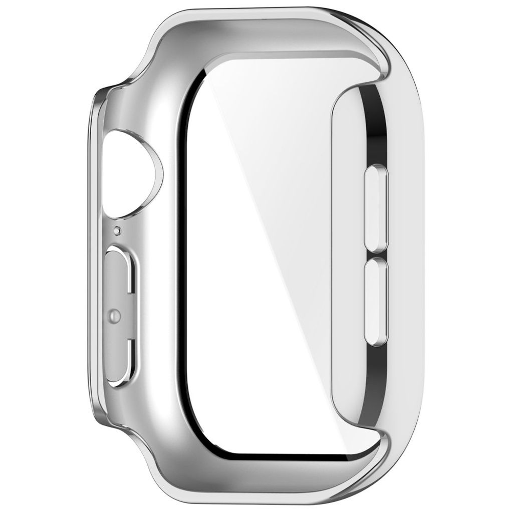 Apple Watch 12 46mm Cover med skærmbeskyttelse i hærdet glas - Sølv