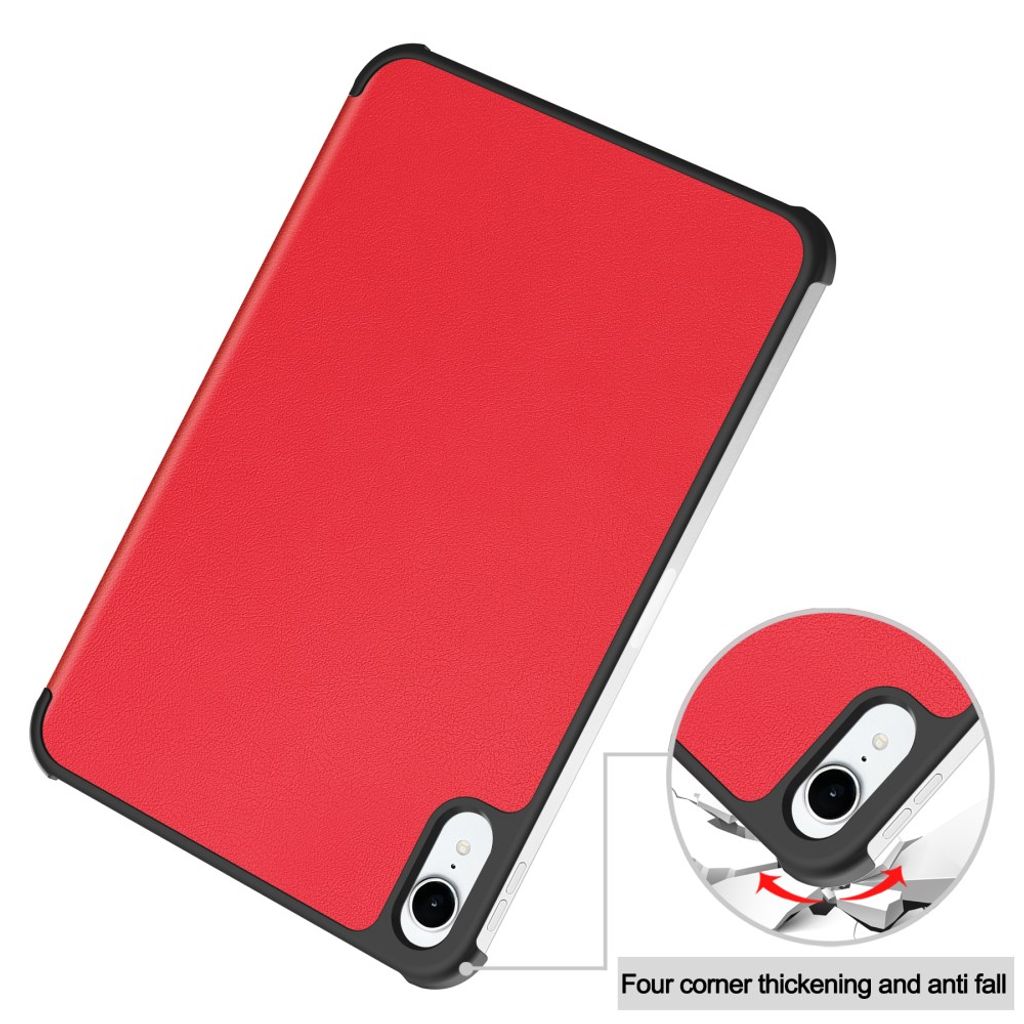 iPad Mini (2026) Tri-fold kotelo PU-nahkaa - Punainen