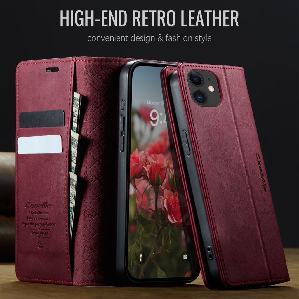 CASEME iPhone 12 Mini Cover with Card slots - Red