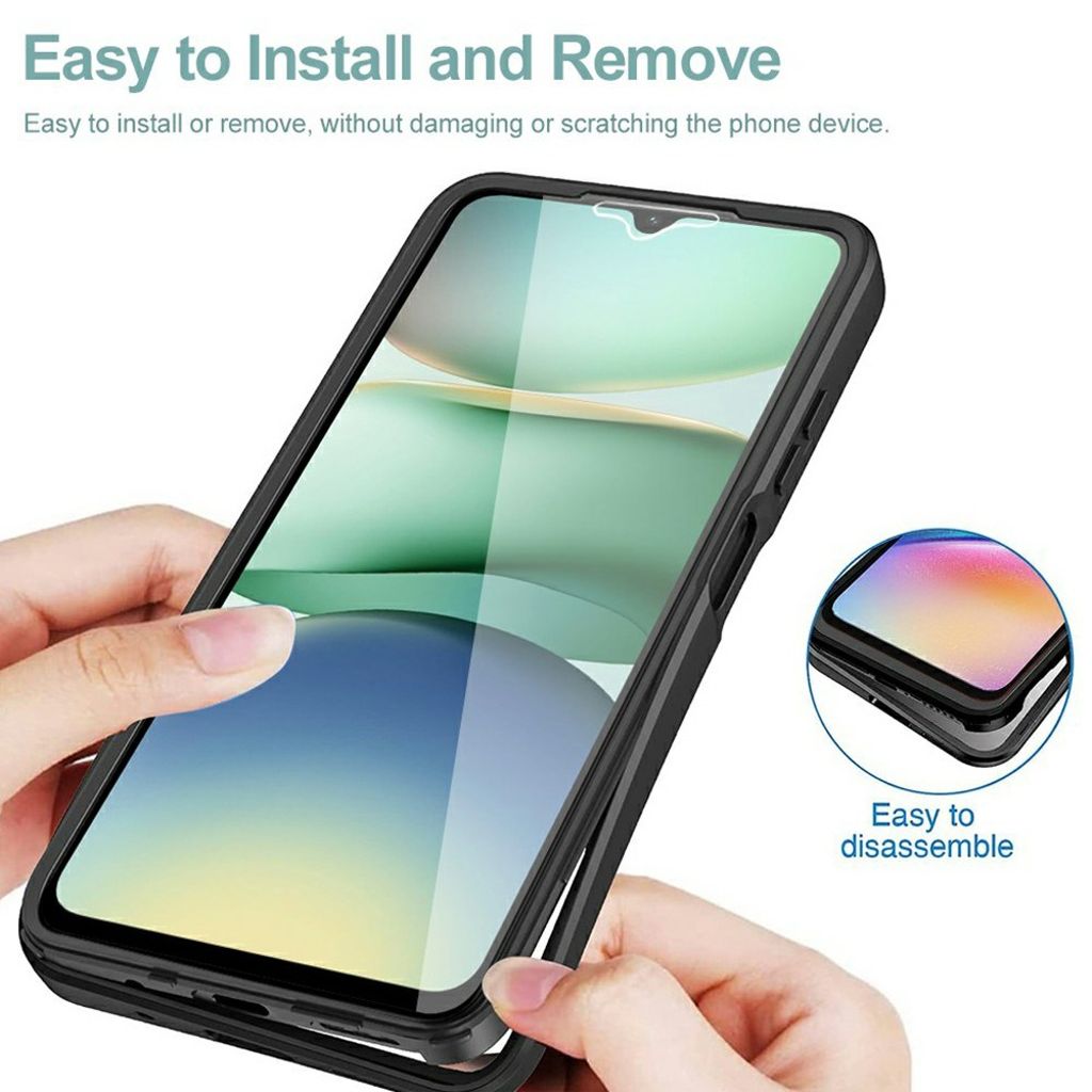 Xiaomi Redmi A5 NFC kuori näytönsuojalla - musta