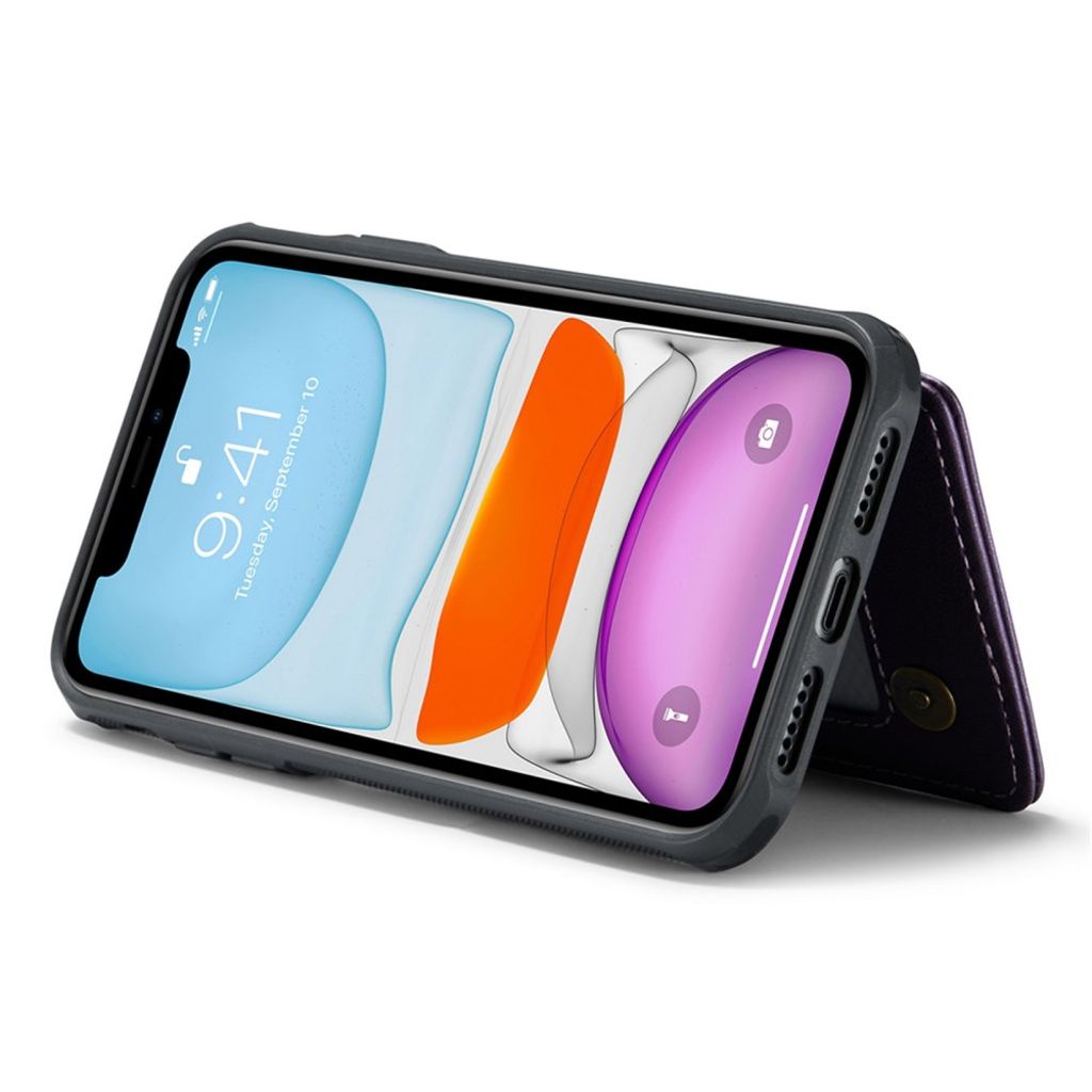 CASEME iPhone 11 Skal med 5 Kortfack - Lila