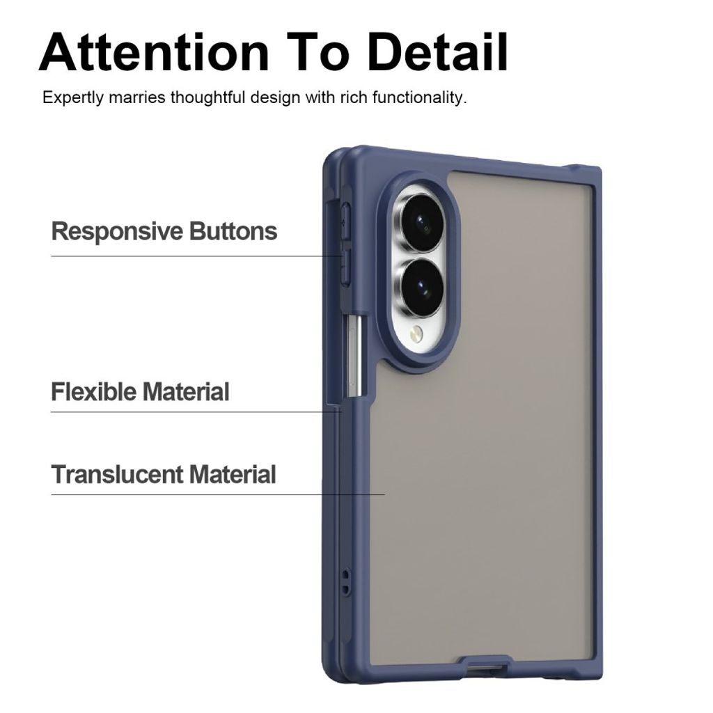Samsung Galaxy Z Fold8 Matteret Cover - Blå
