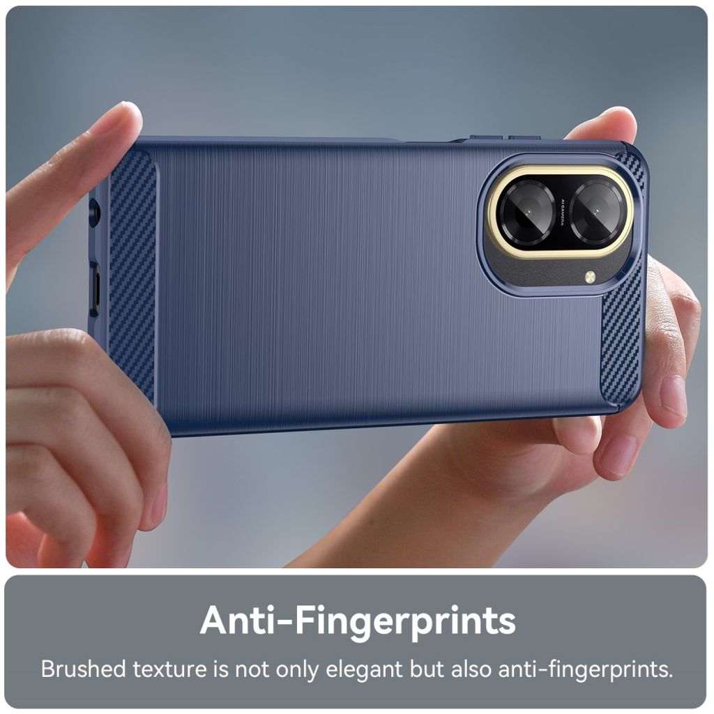 xiaomi redmi a5 4g case protective phone case carbon fiber texture brushed - blue