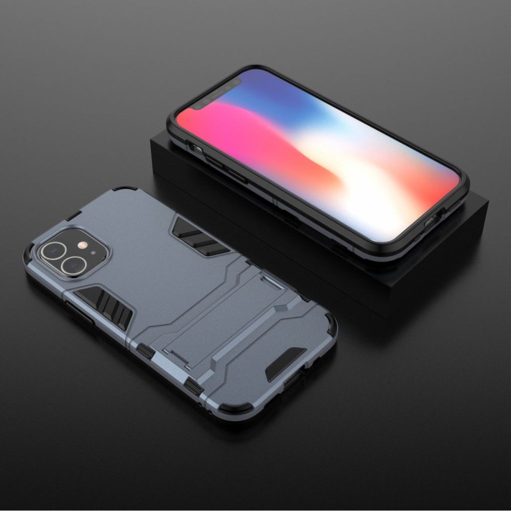 iPhone 12 Mini Cover med Stativ - Blå