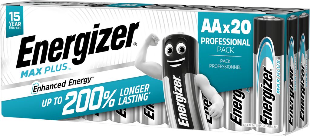 Energizer Max Plus AA-batteri LR6 1,5V – 20-pack