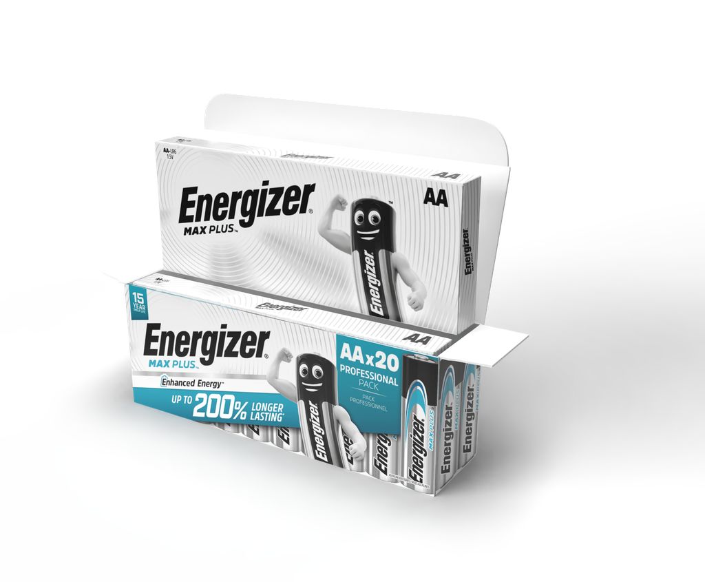 Energizer Max Plus AA-batteri LR6 1,5V – 20-pack