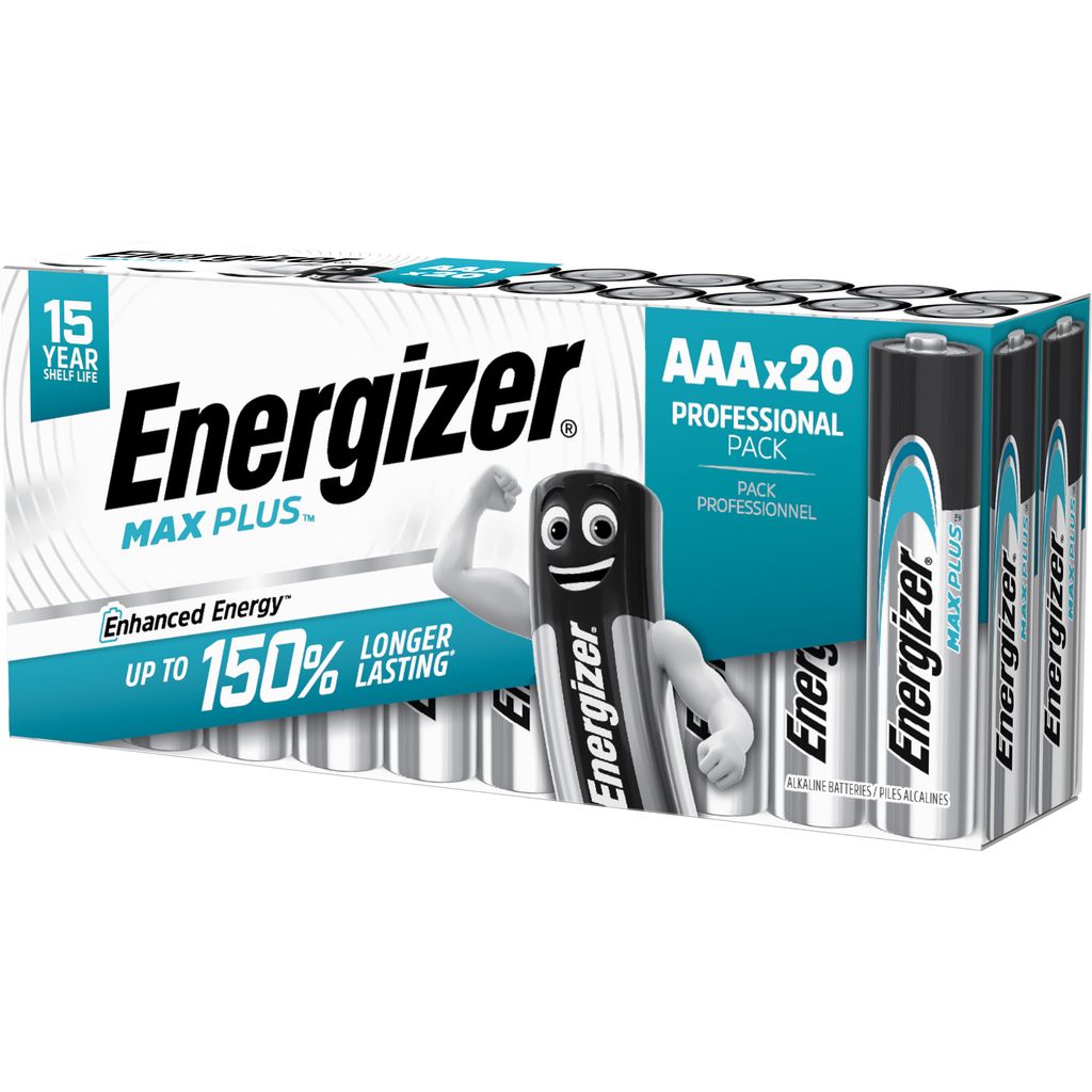 Energizer Max Plus AAA-Batterien LR03 1,5 V – 20er-Packung