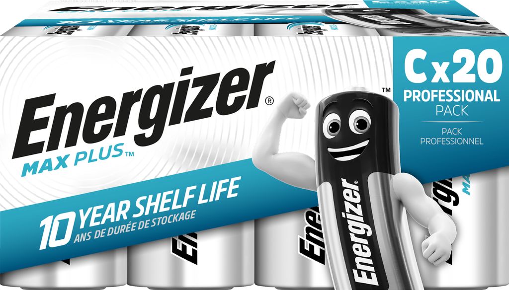 Energizer Max Plus C batterij LR14 1,5V – verpakking van 20 stuks