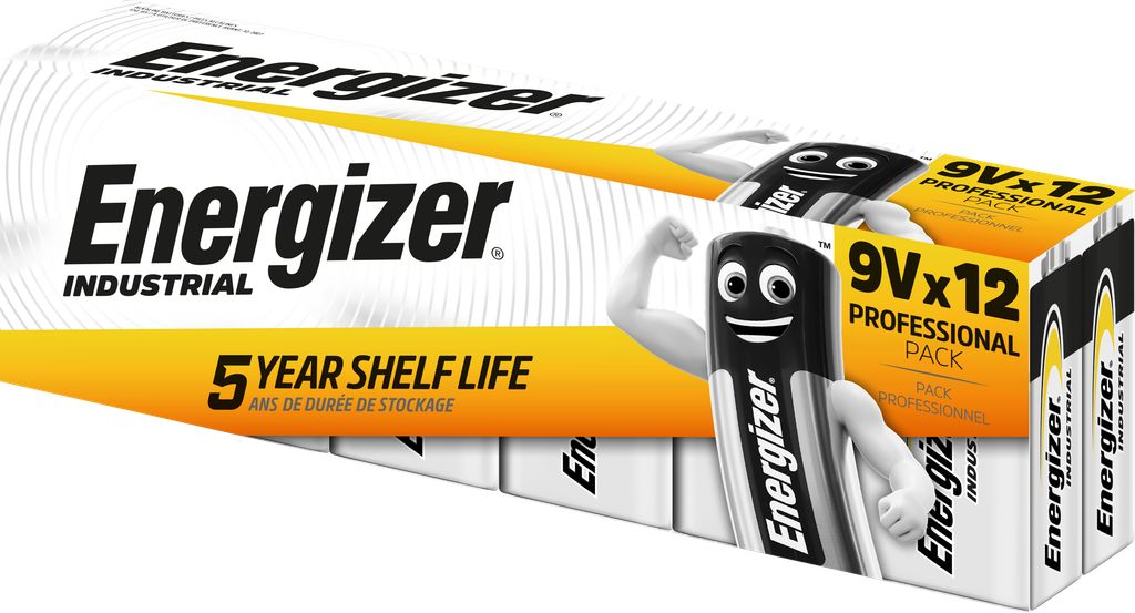 Energizer Industrial 9V Batterij 6LR61 - Verpakking van 12 stuks