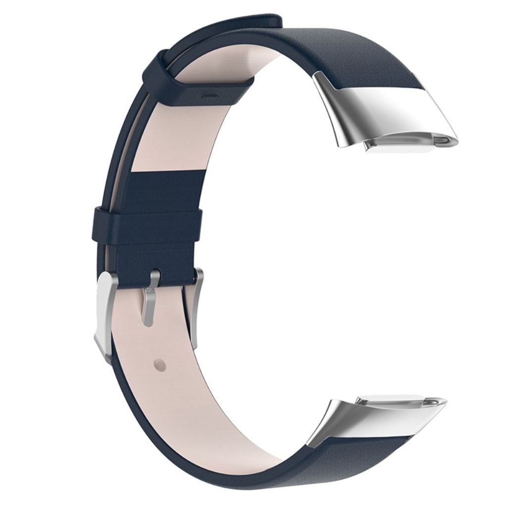 Fitbit Charge 6/5 Klokkereim i skinn - Mørkeblå