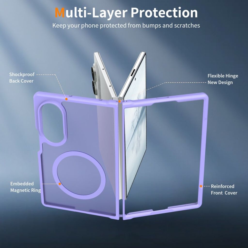 Samsung Galaxy Z Fold8 MagSafe cover med akrylbagside - Lilla