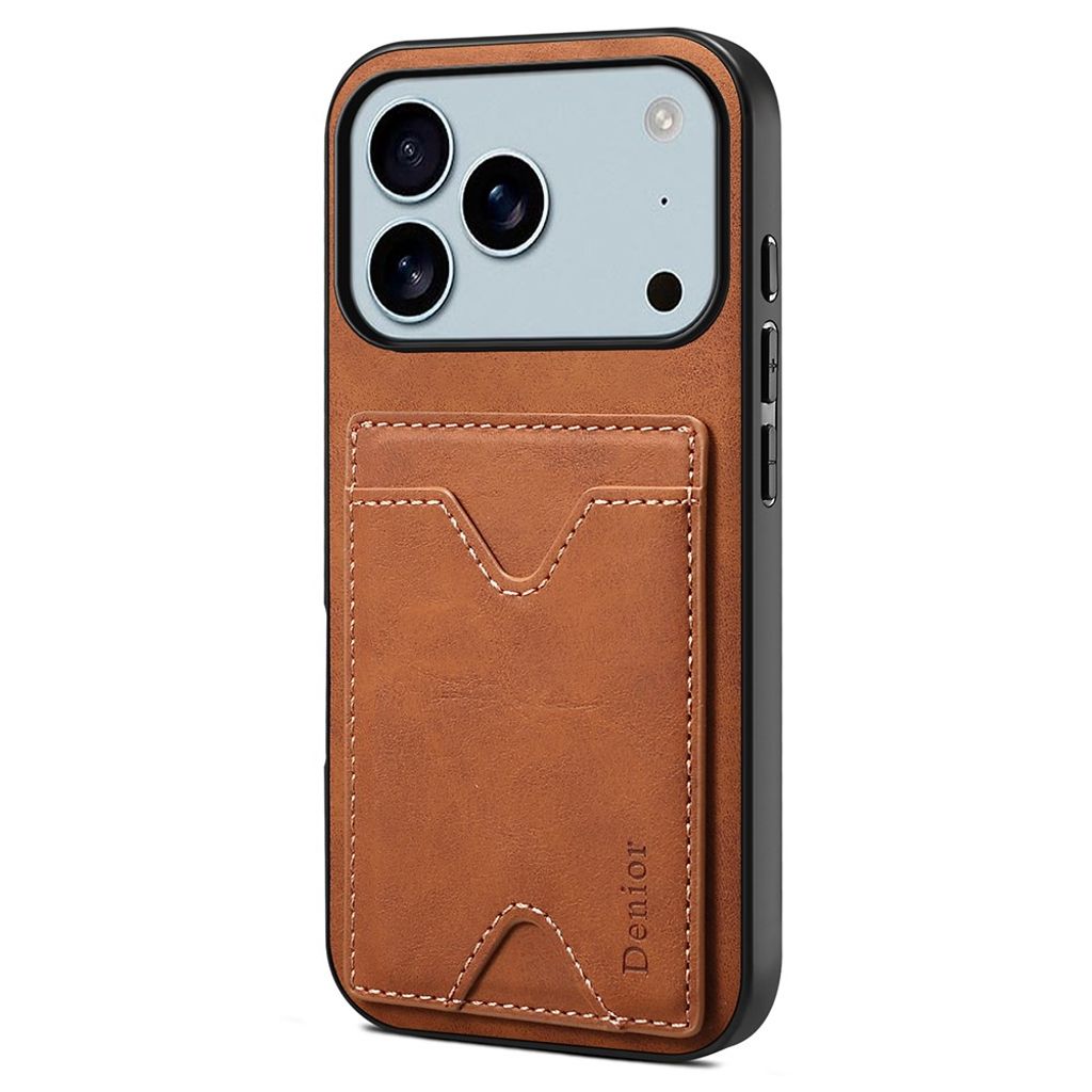 DENIOR iPhone 17 Pro Max Case with Stand - Brown