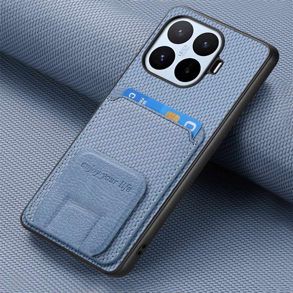 Xiaomi 17T Pro Kuori korttitaskulla - Sininen